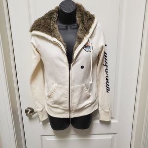 Hollister Fur Hoodie NWT